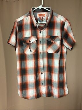 Dixxon THROTTLE BAMBOO SHORT SLEEVE Plaid Size Women’s Large New Without Tags